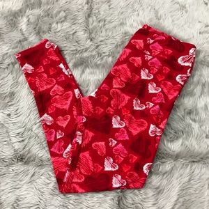 NWOT LuLaRoe Valentines Day Leggings Hearts TC